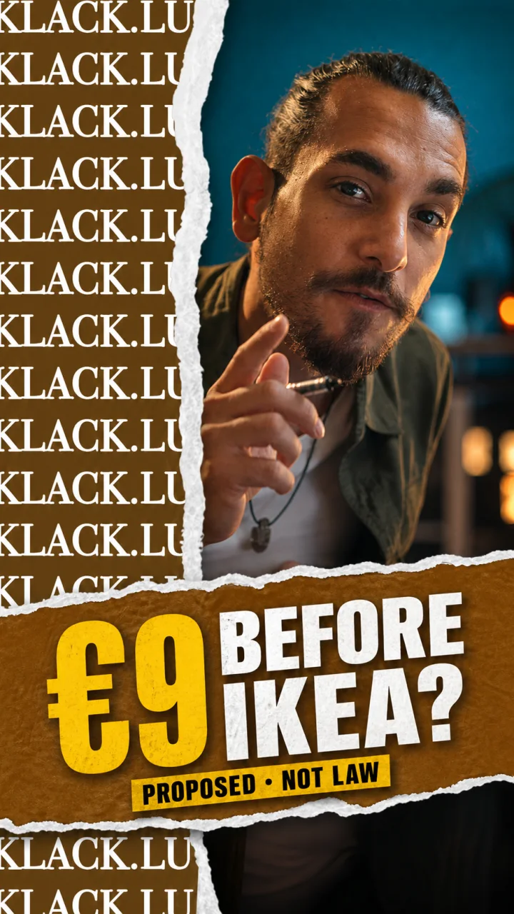 Klack episode cover about Belgium's proposed road pass