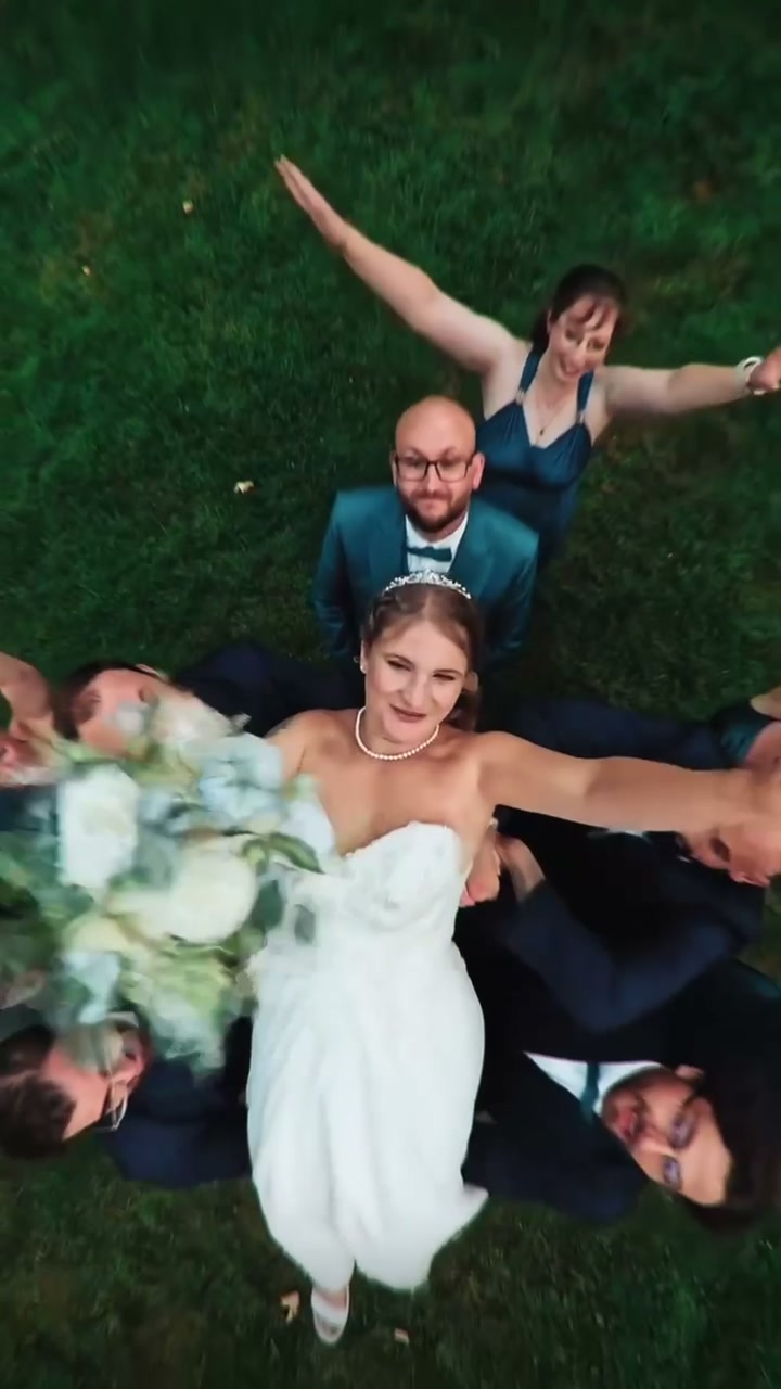 A close, energetic portrait edit built around the couple and their guests.